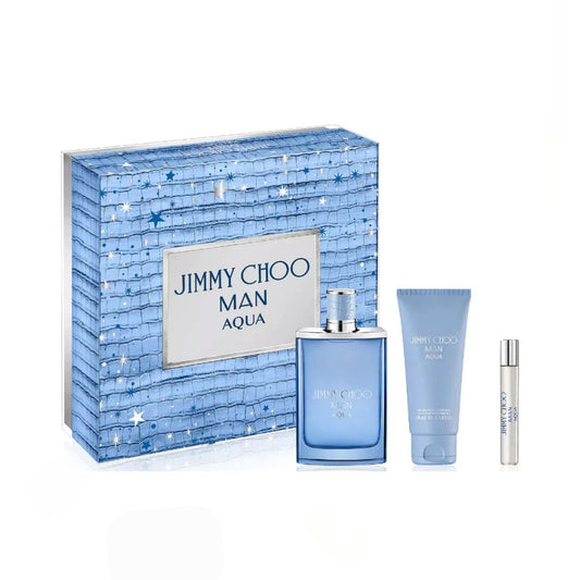 Jimmy Choo Man Aqua 3PC Gift Set For Men (Hard Box)