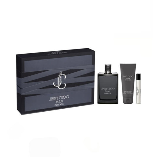 Jimmy Choo Man Intense 3.3oz 3PC Gift Set For Men (Hard Box)