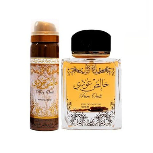 Lattafa Pure Oudi (2 Pc) 3.4oz EDP - 1.7oz - Unisex GIFT SET