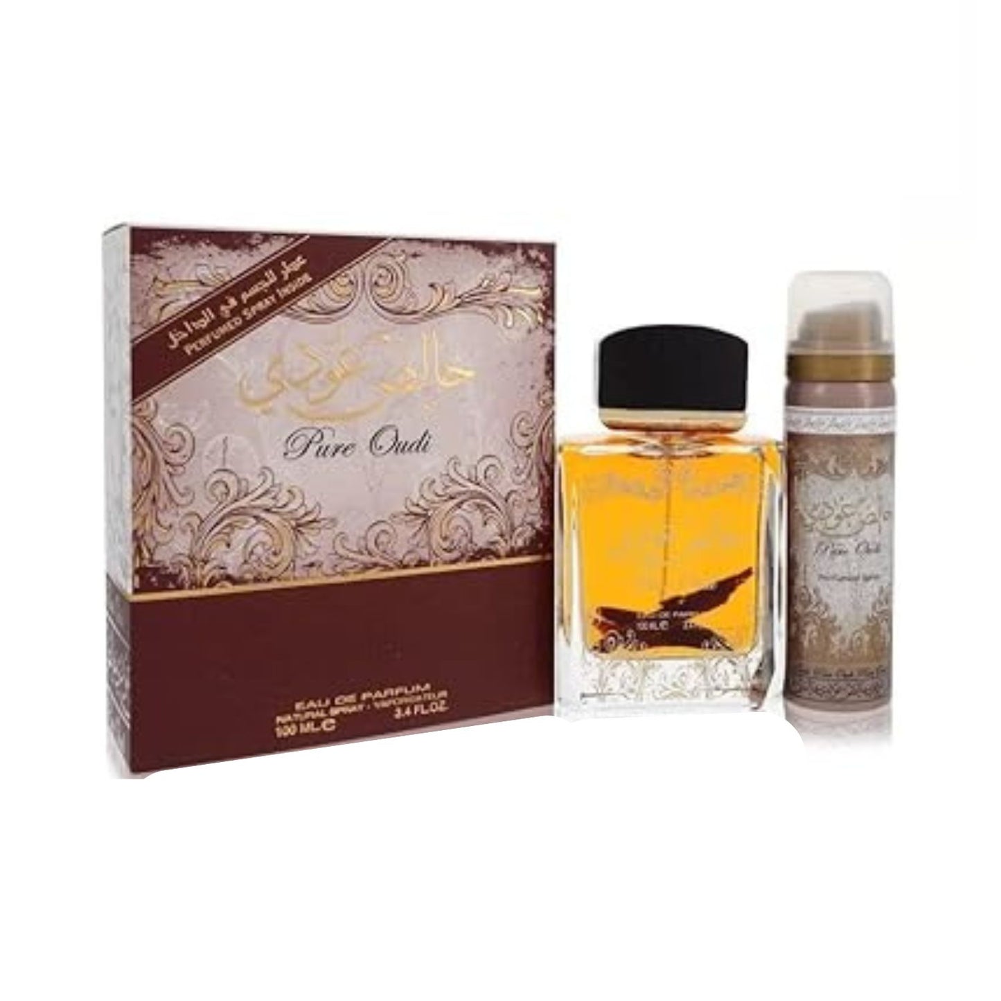 Lattafa Pure Oudi (2 Pc) 3.4oz EDP - 1.7oz - Unisex GIFT SET