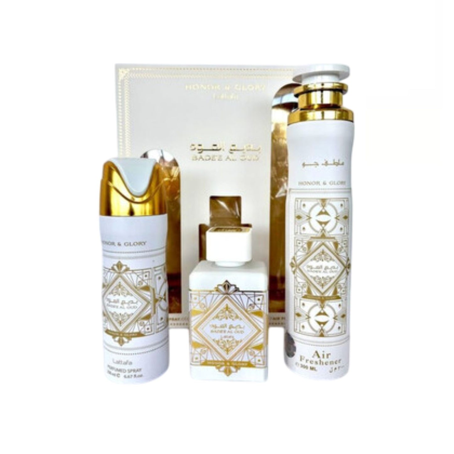 Lattafa Badee Al Oud Honor And Glory (3 Pc) 3.4oz EDP - Deo - AIR FRESHNER - GIFT SET