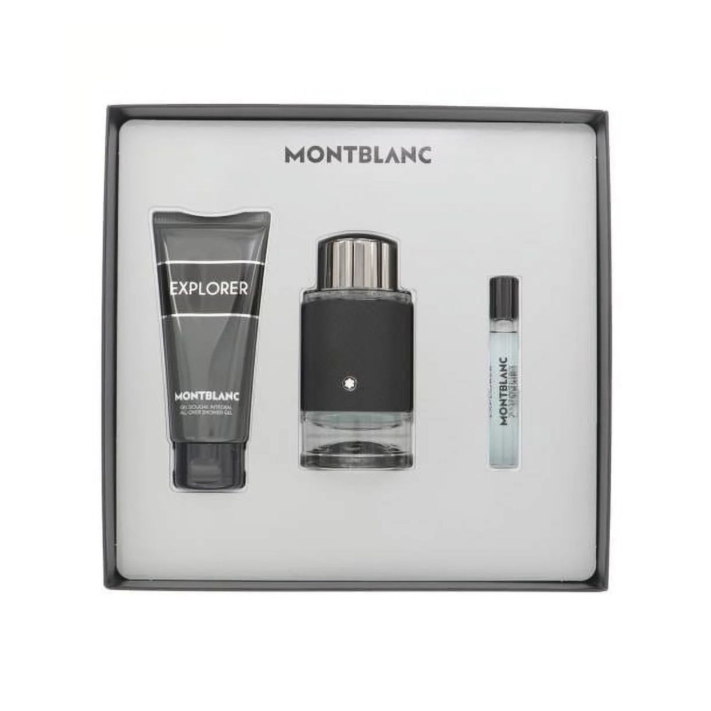 Mont Blanc Explorer 3.3oz EDP 3pc Gift Set Hard Box For Men