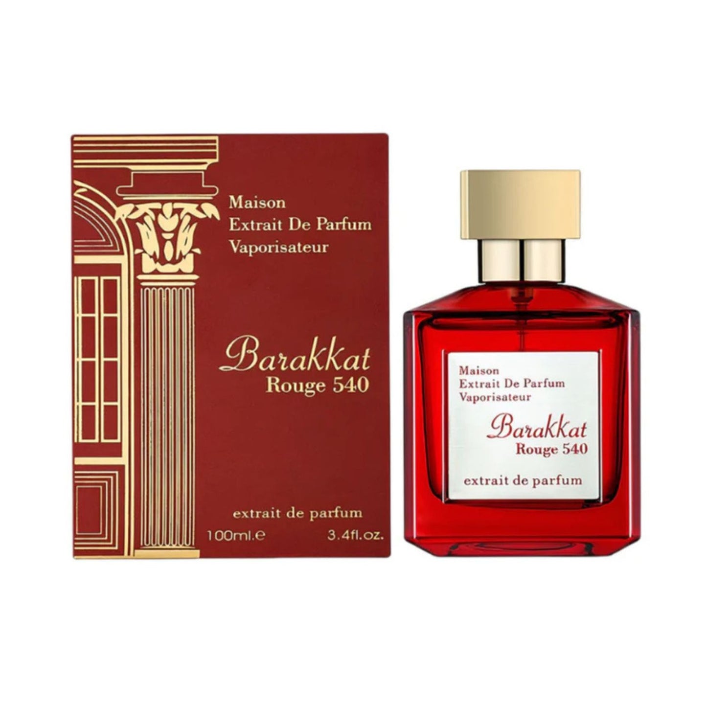 Fragrance World Barakkat Rouge 540 Extrait de Parfum 3.4oz  Unisex