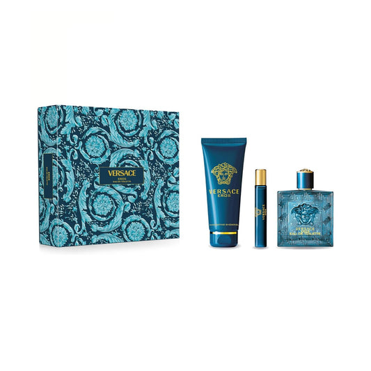 Versace Eros 3PC Gift Set For Men (Hard Box)