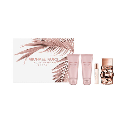Michael Kors Pour Femme Absolu Set de 4 piezas para mujer (Caja Dura)